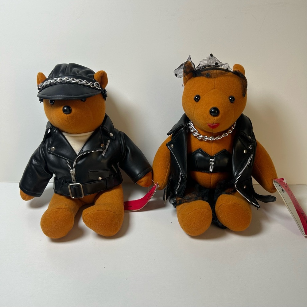 Motorcycle Ted Teddy Couple Eastern Accessories Toots Bears Biker Plush Vintage